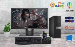 Bộ Máy Dell: CPU i5 - 8500 + ram 8 Gb + Ssd 256 Gb + Màn Hình 22 inch DELL