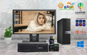 Bộ Máy Dell: CPU i5 - 9500 + ram 8 Gb + Ssd 256 Gb + Màn Hình 22 inch DELL